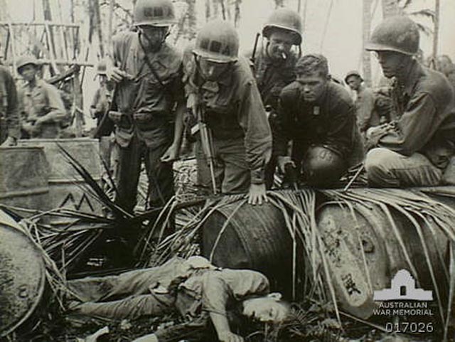 body of a dead Japanese soldier