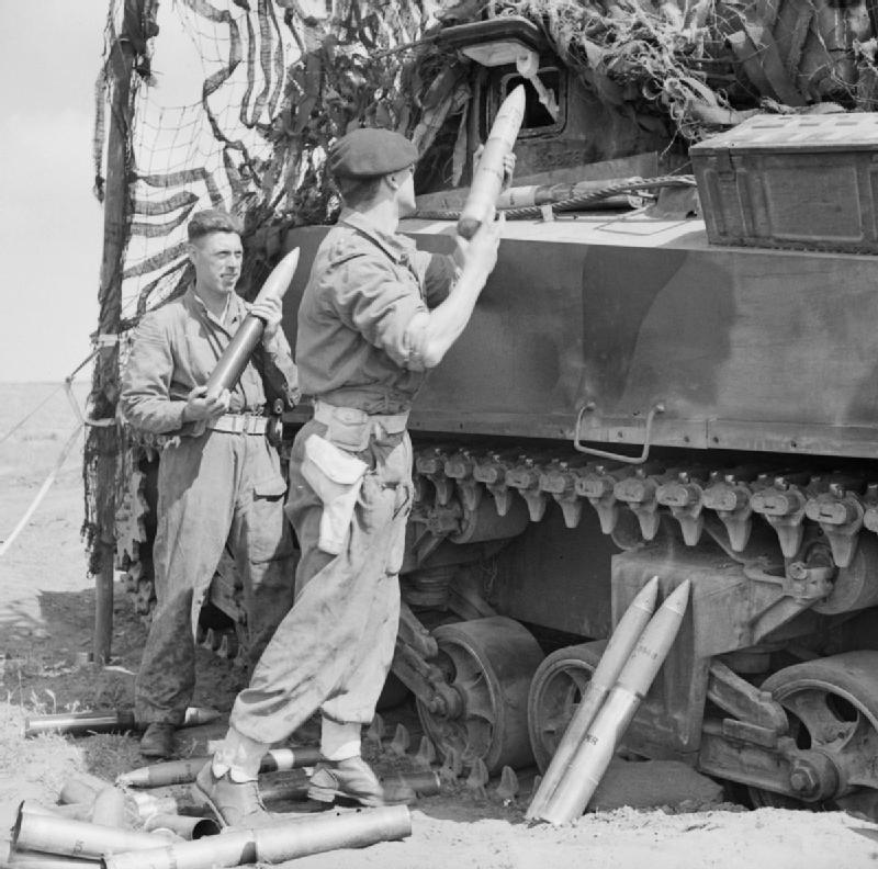 Shells Being Loaded into a Sherman Tank