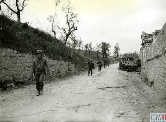 US Troops Moving up toward Santa Maria Infante