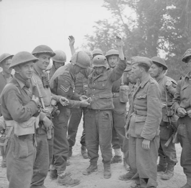 German Prisoners Being Searched