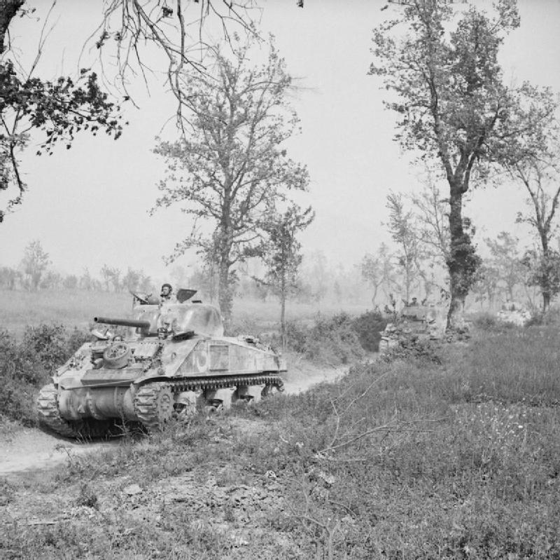 Sherman Tanks Advance