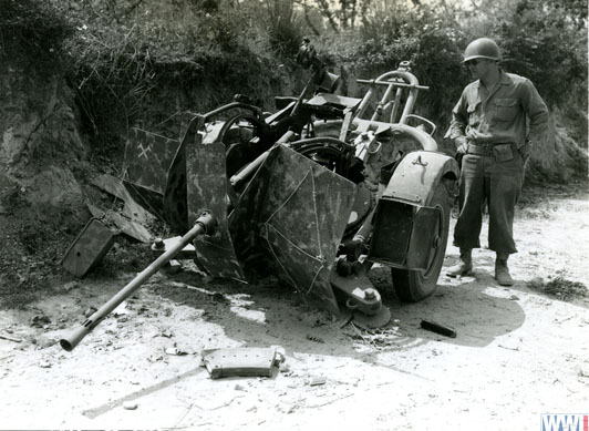 Knocked Out German Anti-aircraft Weapon