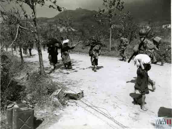 Italian Refugees and American Troops