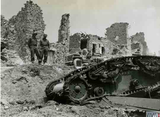 Knocked Out German Tank in Ausente Valley