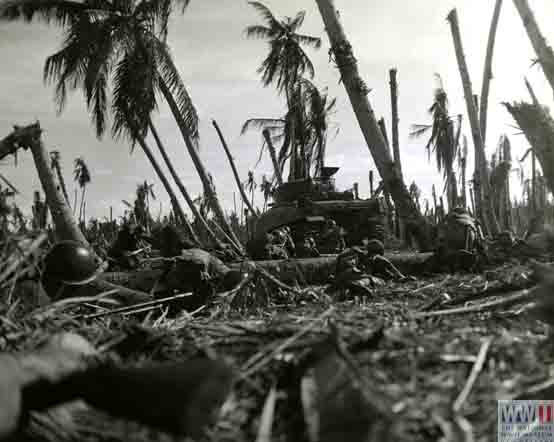 US Tanks and Soldiers Roll Over Wakde Island