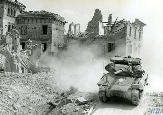 French Tank in Ausonia, Italy