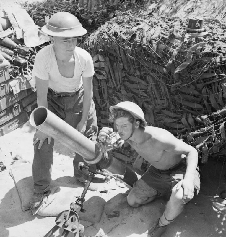 A 4.2-in Mortar of 1st Infantry Brigade's Support Group