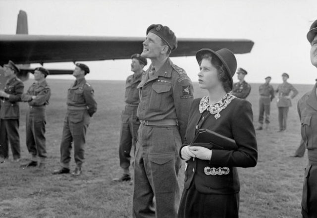 Princess Elizabeth Watching Paratroopers