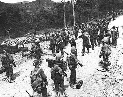 Marching German POWs Through a Rifle Company