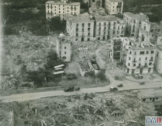 Destruction in Formia, Italy