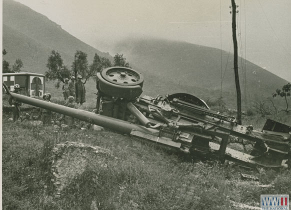 Damaged Artillery Weapon in Itri