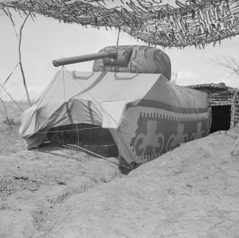 Dummy Sherman Tank in the Anzio Bridgehead