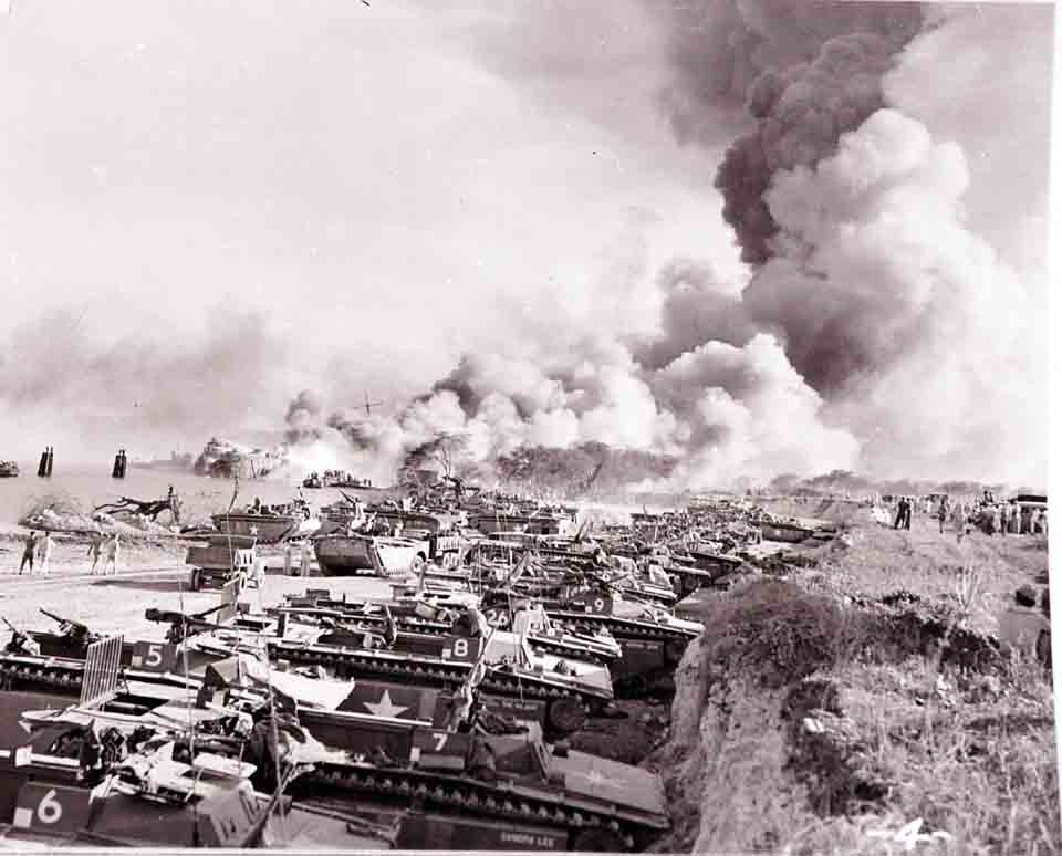 Ships burn at West Loch