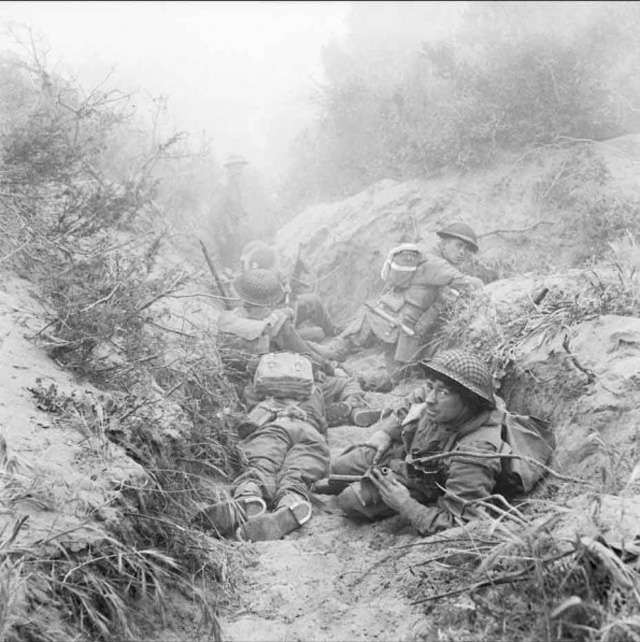 Men of the 7th Cheshire Regiment During Anzio Offensive