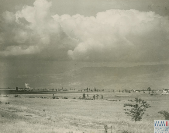 German Shells Bursting near Cisterna