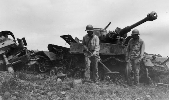 Clearing Mines near Anzio Beachhead