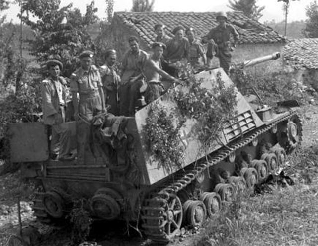 Captured German Hummel SP Howitzer