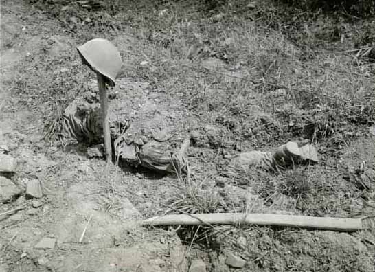 Deceased US soldier in Cisterna