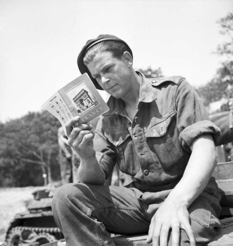 Reading His French Handbook