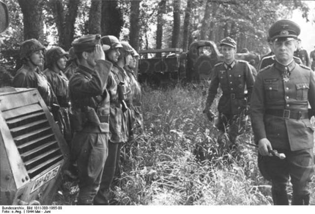 Rommel Inspecting a <i>Panzer</i> Division