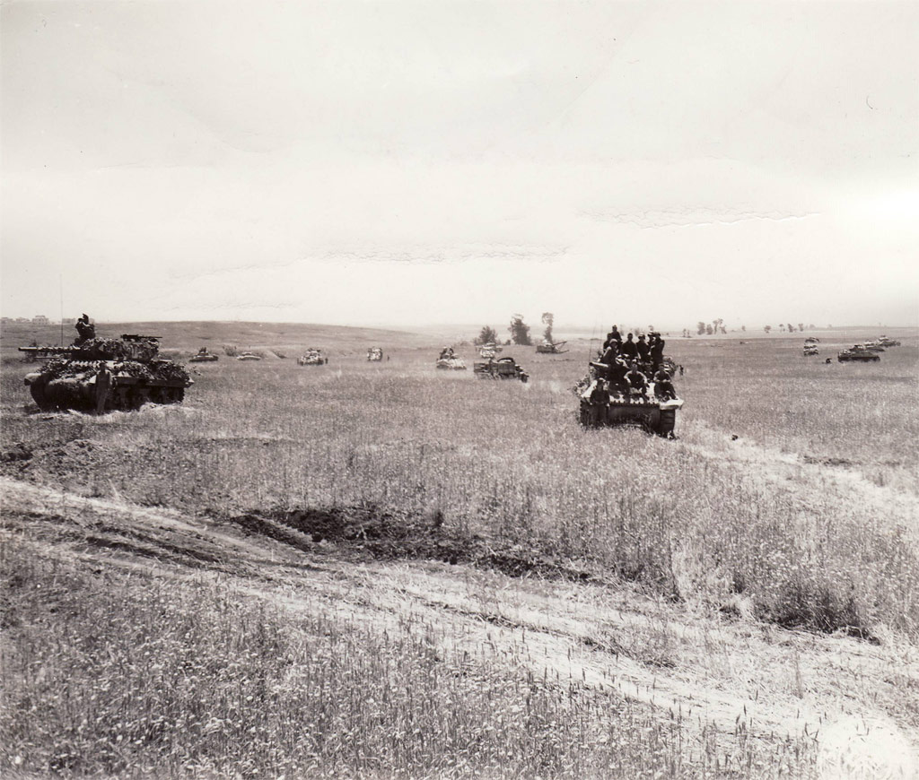 Tanks Pushing from the Anzio Beachhead