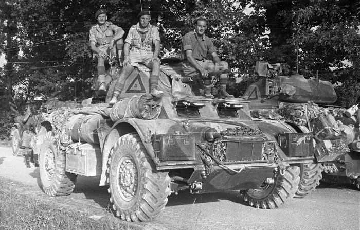 Soldiers on an Armored Car