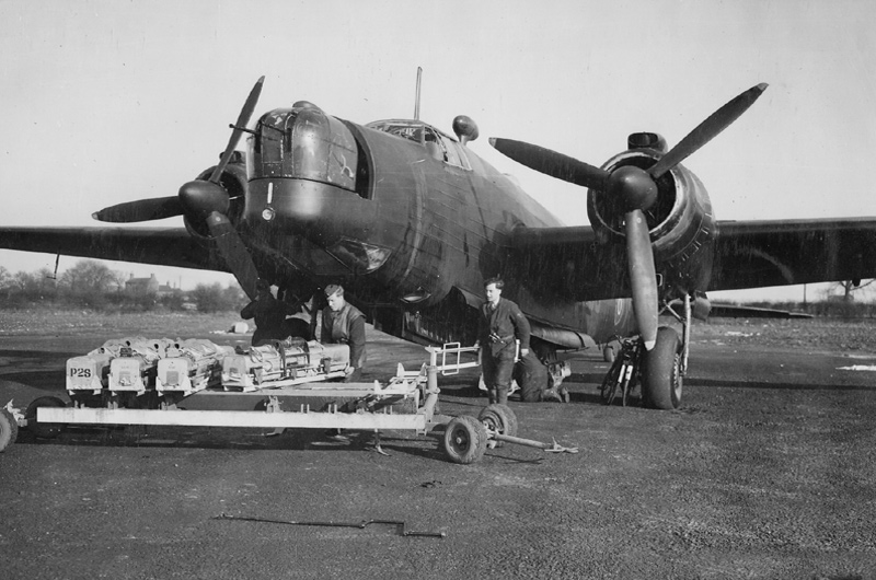 A Wellington Being Loaded with Leaflets