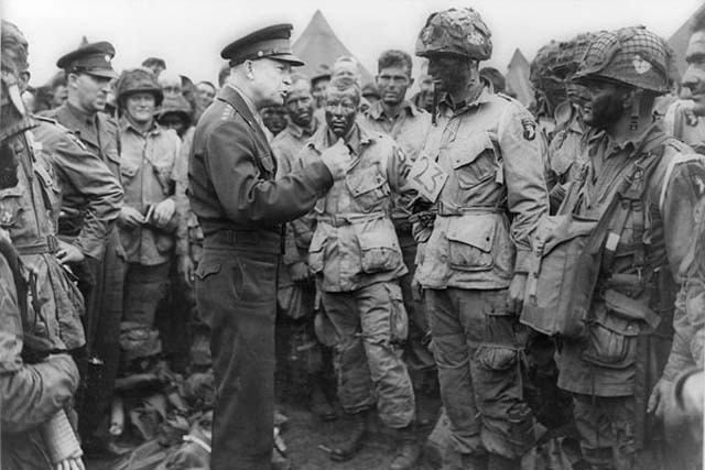 Eisenhower Speaks to the Troops