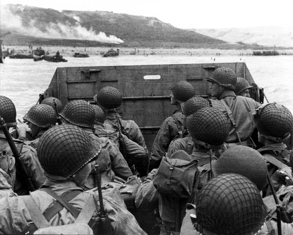 American Assault Troops in a Landing Craft