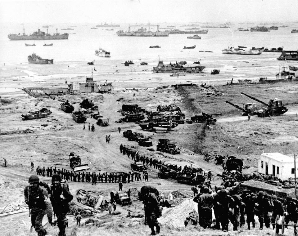 Build-up of Omaha Beach