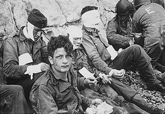 Wounded on Omaha Beach