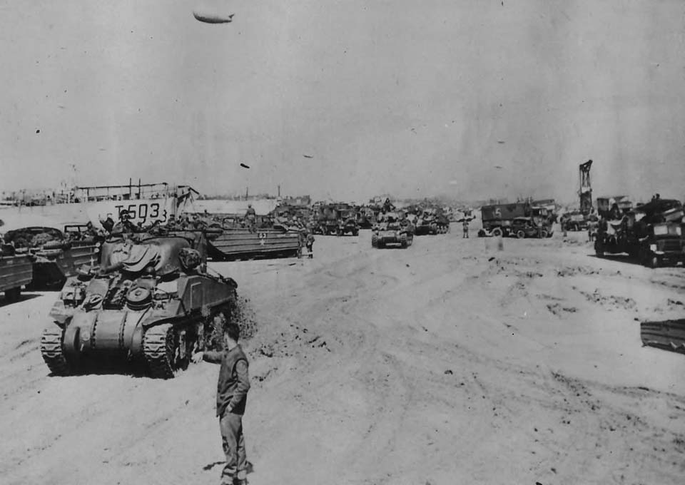 Armor on Normandy Beach