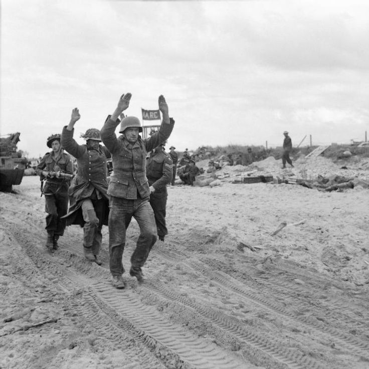 German POWs being escorted