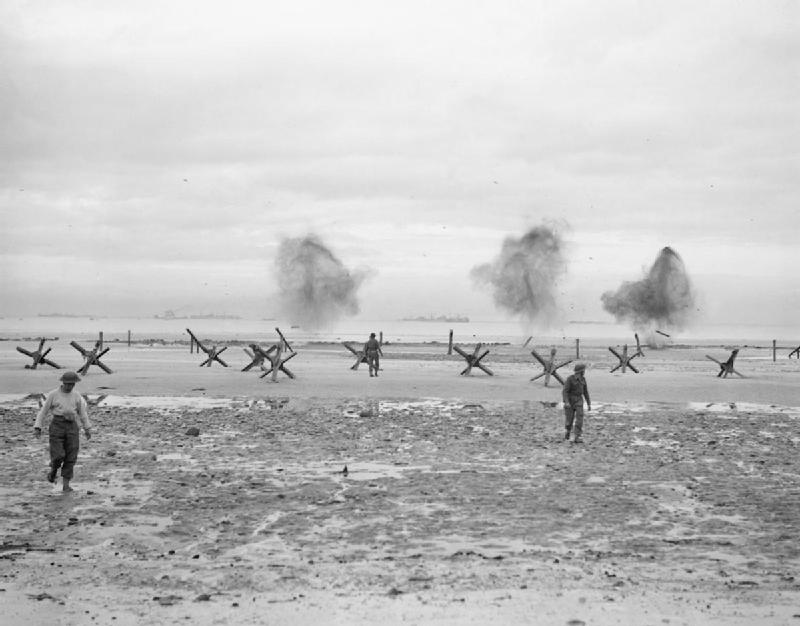 Royal Navy Clearing Beach Obstacles