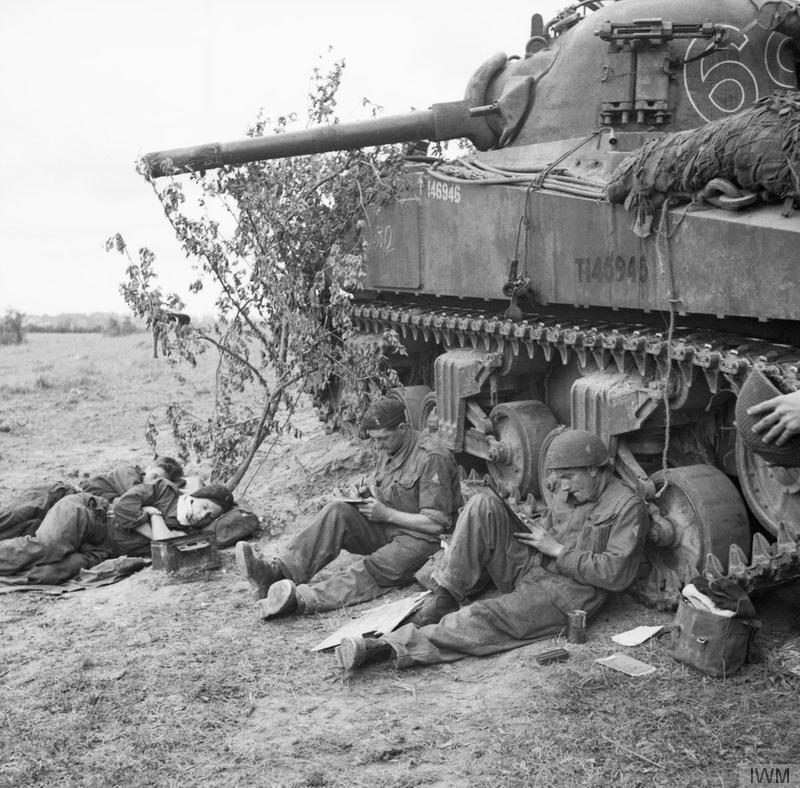 Sherman Tank Crew at Rest