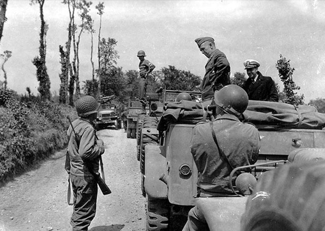 Inspection of the Normandy Beachhead