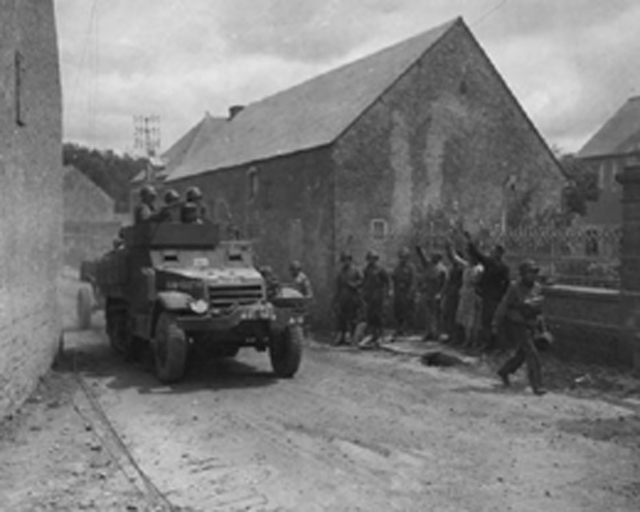 French Civilians Wave Encouragement