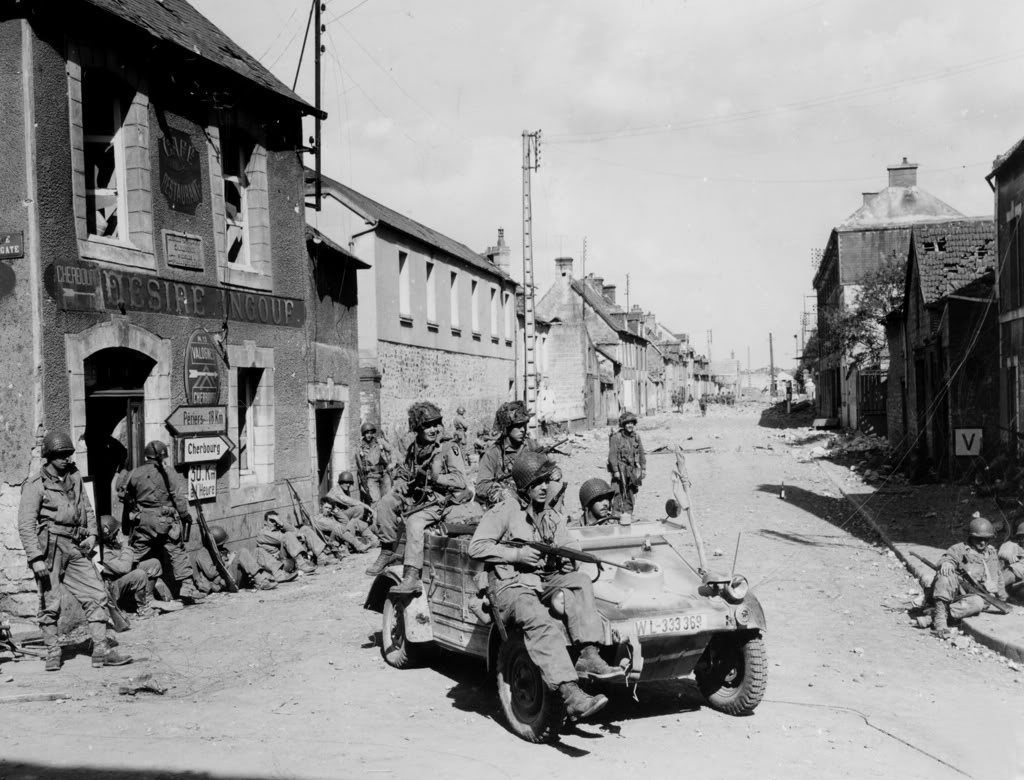 Paratroopers in German Vehicle