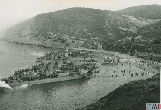 French troops landing on Elba