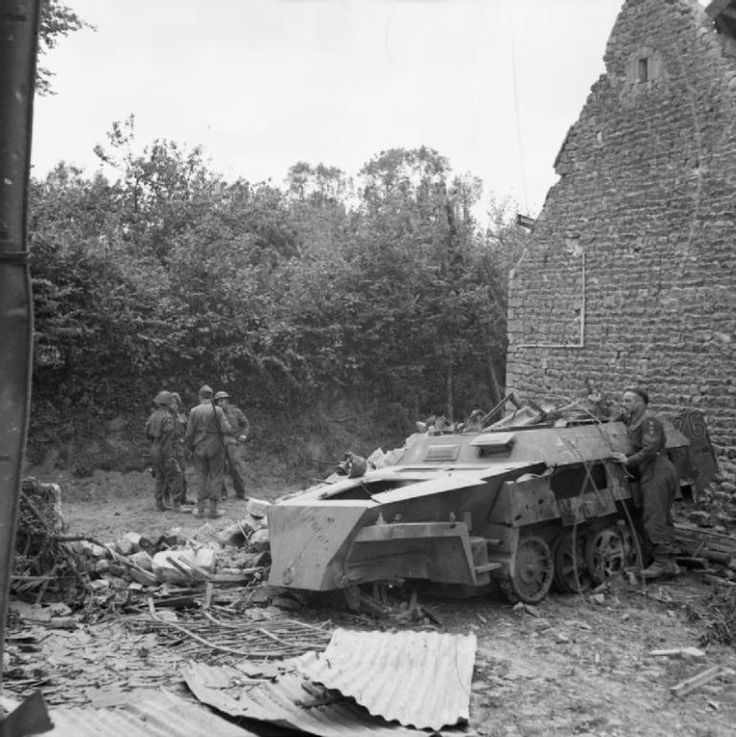 wrecked German <i>SdKfz 250</i>