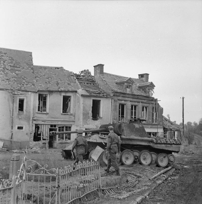 A Knocked-out German Panther Tank