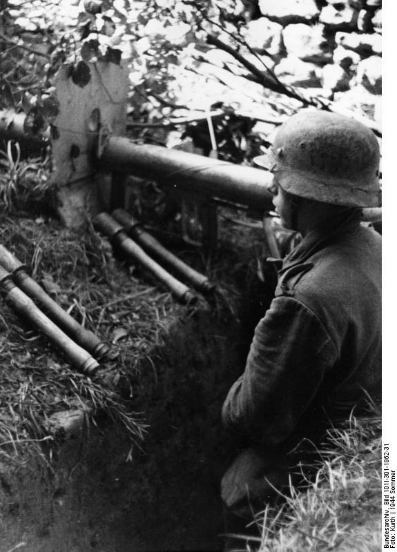 German Boy-Soldier with an <i>Ofenrohr</i>