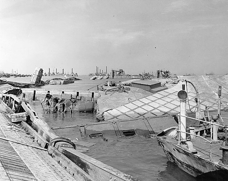 Wrecked Pontoon Causeway