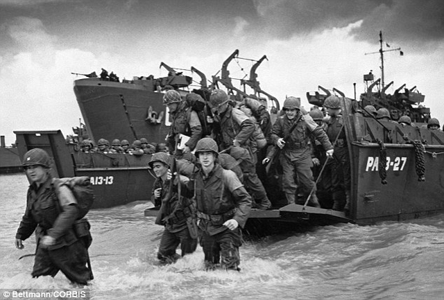 US Soldiers Disembark from Landing Craft