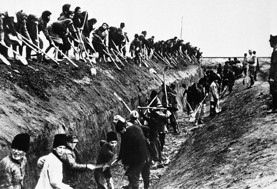 Digging Anti-tank Ditches in Romania