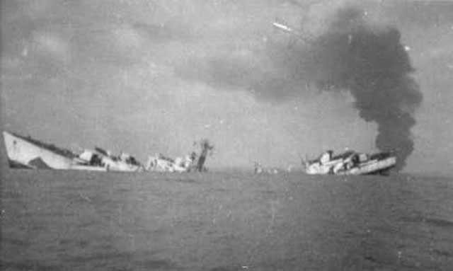 Destroyer Sinks Off Sword Beach