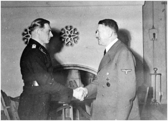 Michael Wittmann with Adolf Hitler