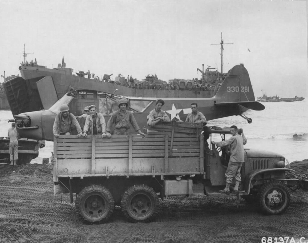 Piper L-4 Transported by Truck