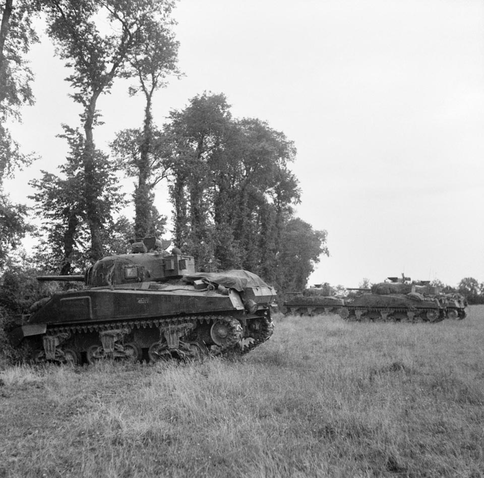 Sherman tanks of 11th Armoured Division