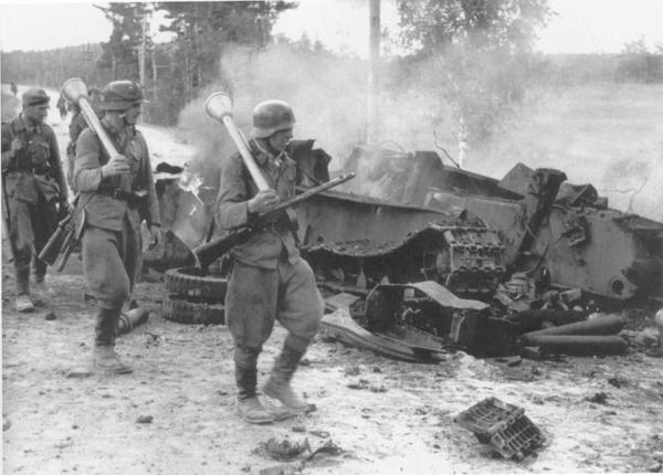 Passing by the Wreckage of a T-34